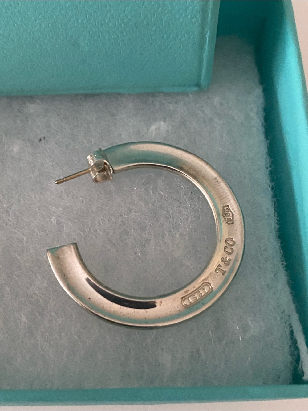 Tiffany & Co. SS 1837 Hoop Earrings **RARE** - Picture 3 of 13